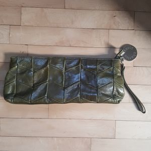 Leather Charles David Clutch Wristlet Purse